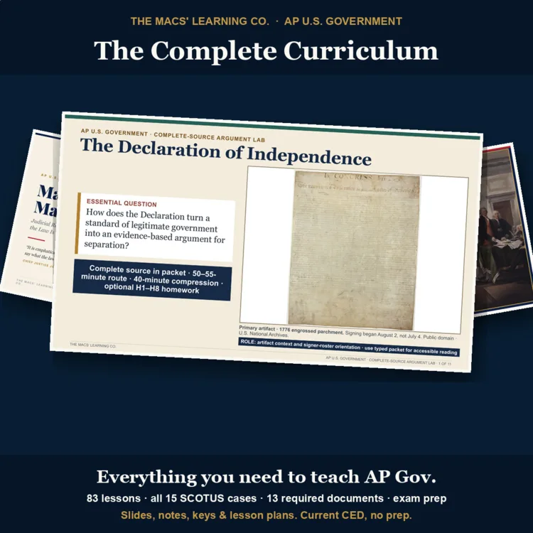 AP US Government & Politics Curriculum Bundle | AP Gov | 58 Lessons + Exam Prep cover