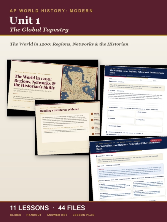 AP World History (WHAP) Unit 1: The Global Tapestry | 11 Lessons + Exam Prep cover