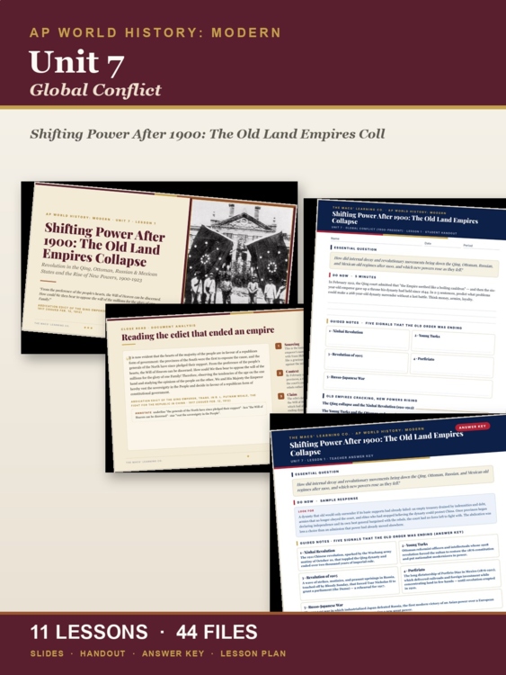 AP World History Unit 7: Global Conflict | 11 Lessons + Exam Prep cover