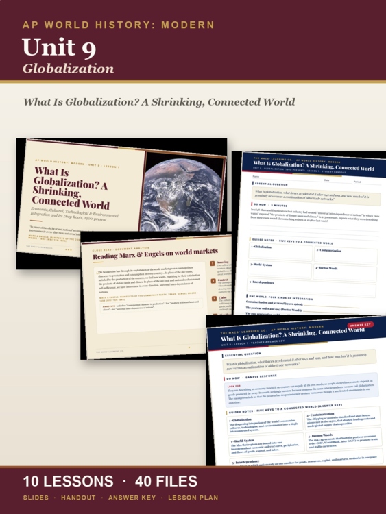 AP World History Unit 9: Globalization | 10 Lessons + Exam Prep cover