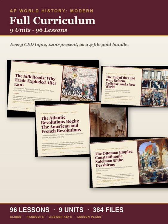 AP World History (WHAP) Modern Curriculum | 96 Lessons, 9 Units + Exam Prep cover