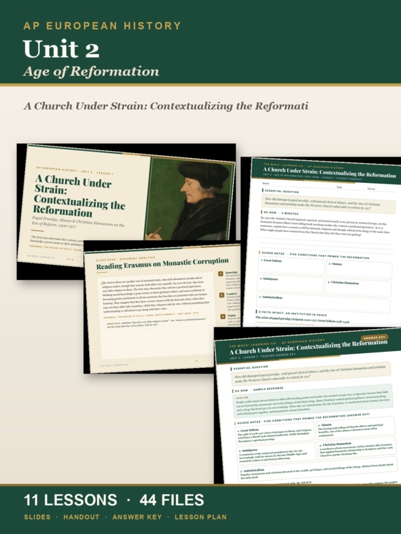 AP European History Unit 2: The Age of Reformation | AP Euro cover