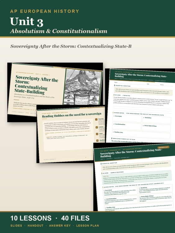 AP European History Unit 3: Absolutism & Constitutionalism | AP Euro cover