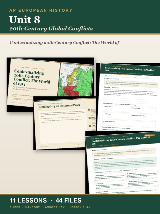AP European History Unit 8: 20th-Century Global Conflicts | AP Euro cover