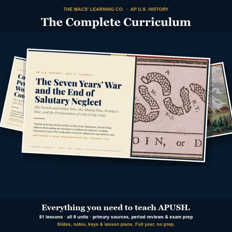 AP US History (APUSH) Curriculum | 9 Units Full Year + Exam Prep | 81 Lessons cover