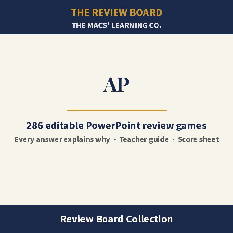 AP Review Board Collection | 286 Editable PowerPoint Review Games cover