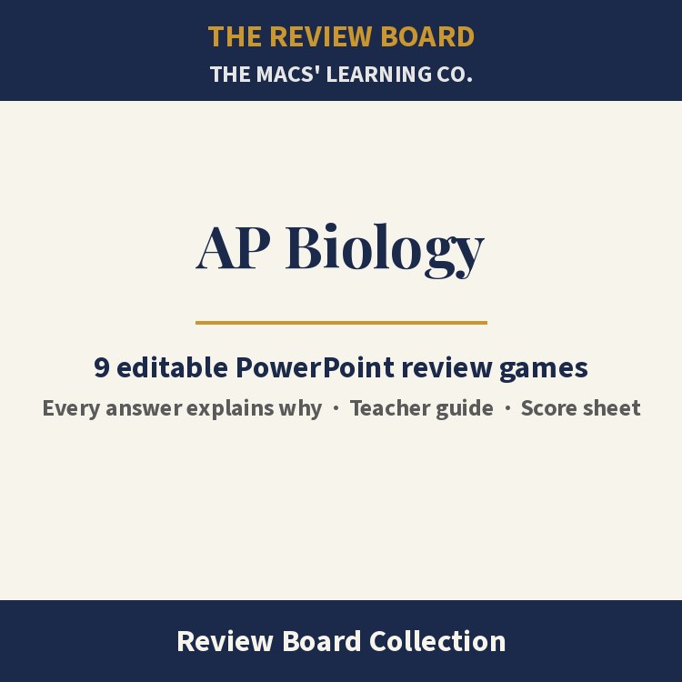 AP Biology Review Board Collection | 9 Editable PowerPoint Review Games cover