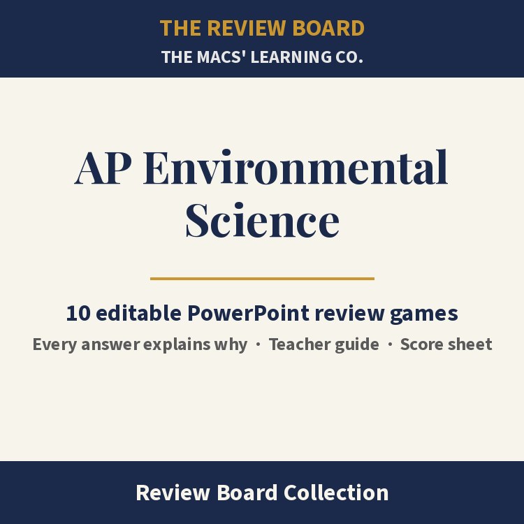 AP Environmental Science Review Board Collection | 10 Editable PowerPoint Review Games cover