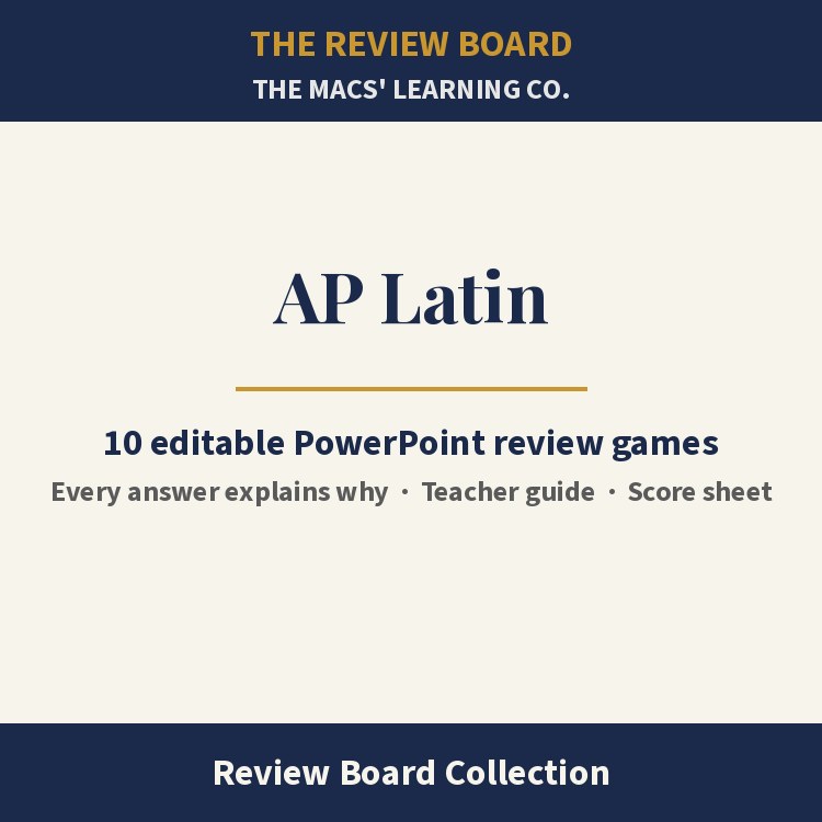 AP Latin Review Board Collection | 10 Editable PowerPoint Review Games cover