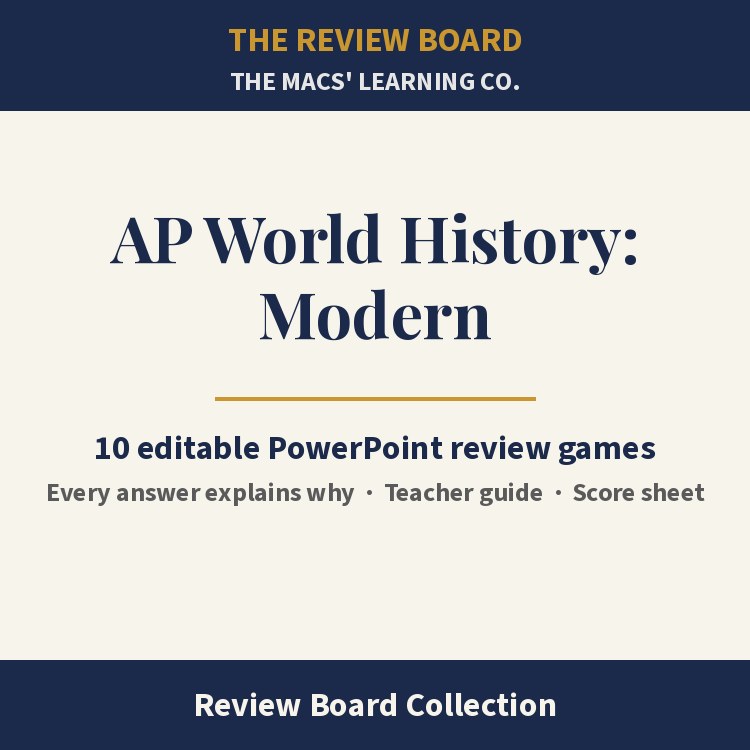 AP World History: Modern Review Board Collection | 10 Editable PowerPoint Review Games cover