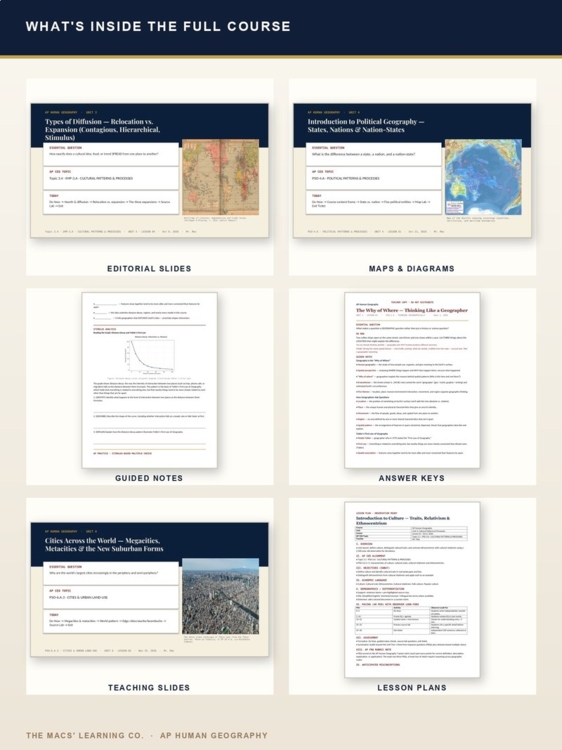 AP Human Geography current product preview 2
