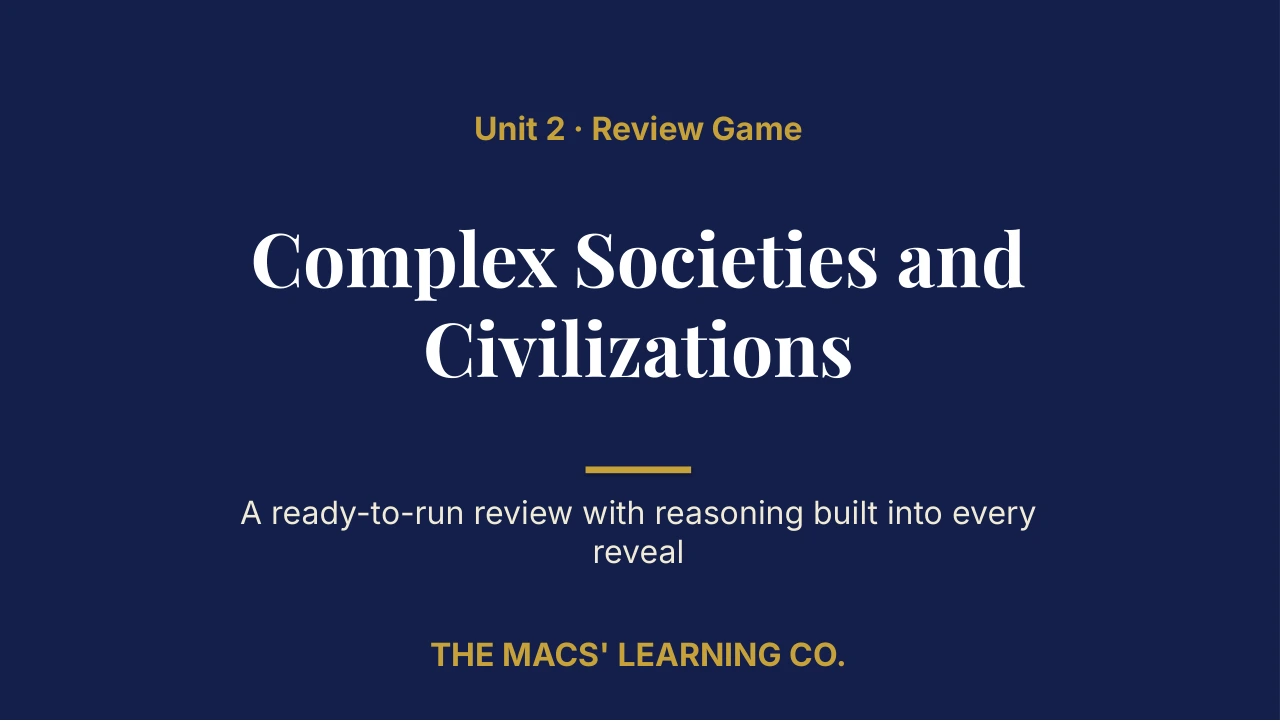 Grade 5 Social Studies Unit 2 Review | Editable PowerPoint: original title sample, PDF page 1.